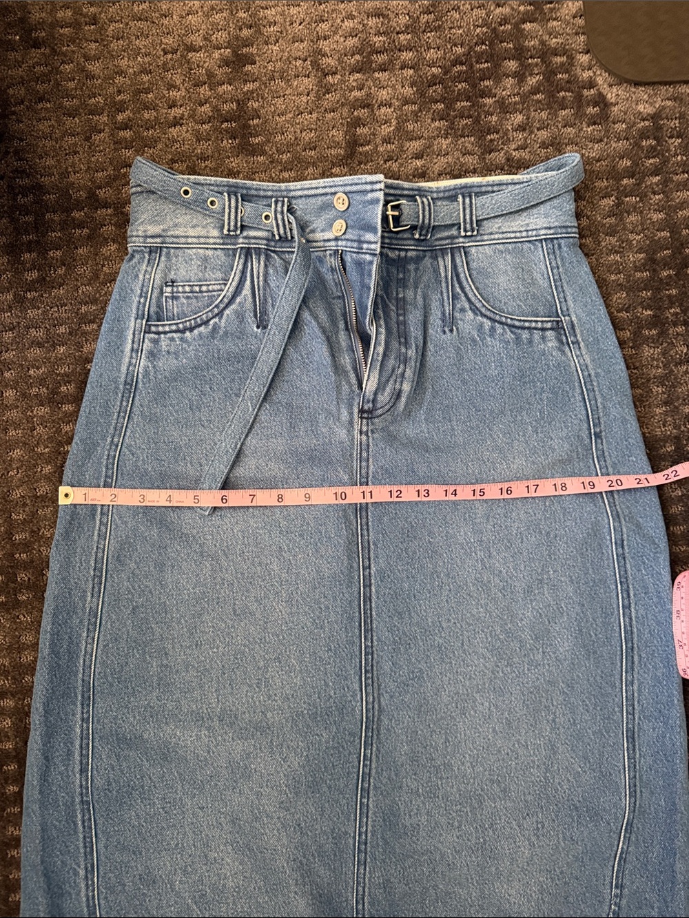 Pilcro Denim Maxi Skirt in Blue - Picture 5 of 5